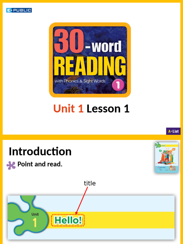 Unit 1: Lesson 1 | PDF