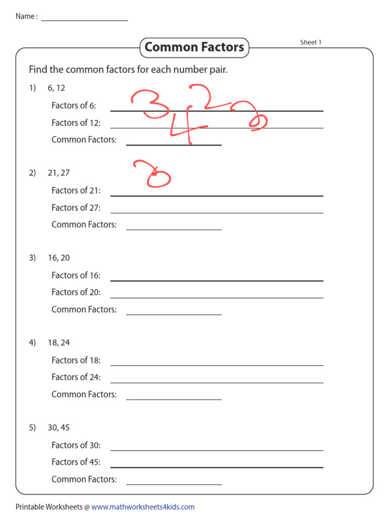 Common 2 Numbers1 Copy | PDF