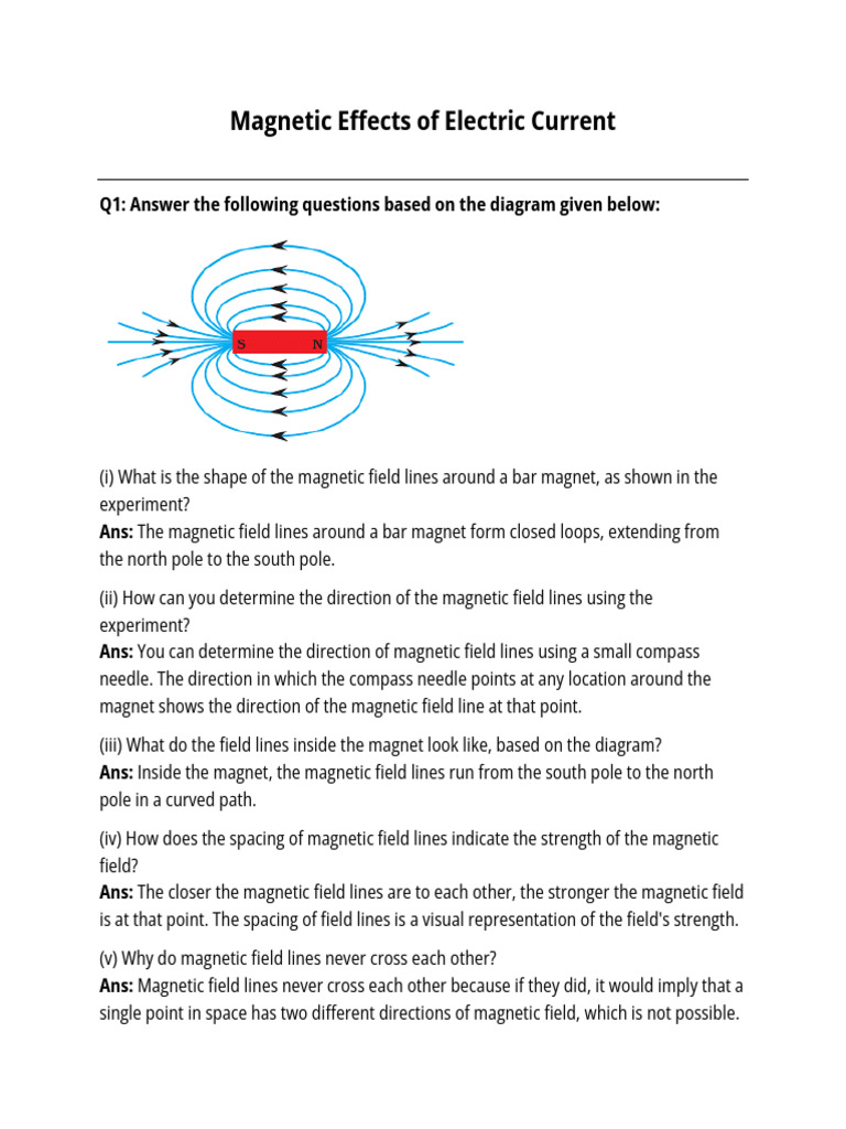 Understanding Magnetic Effects of Current | PDF | Magnetic Field ...