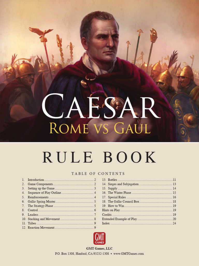 CAESAR RULES Final - v1.1 | PDF | Gaul | Julius Caesar