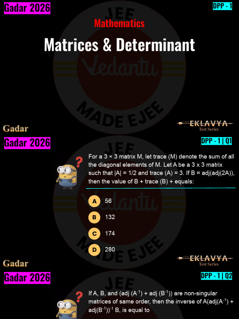 Matrices and Determinate | PDF | Determinant | Matrix (Mathematics)