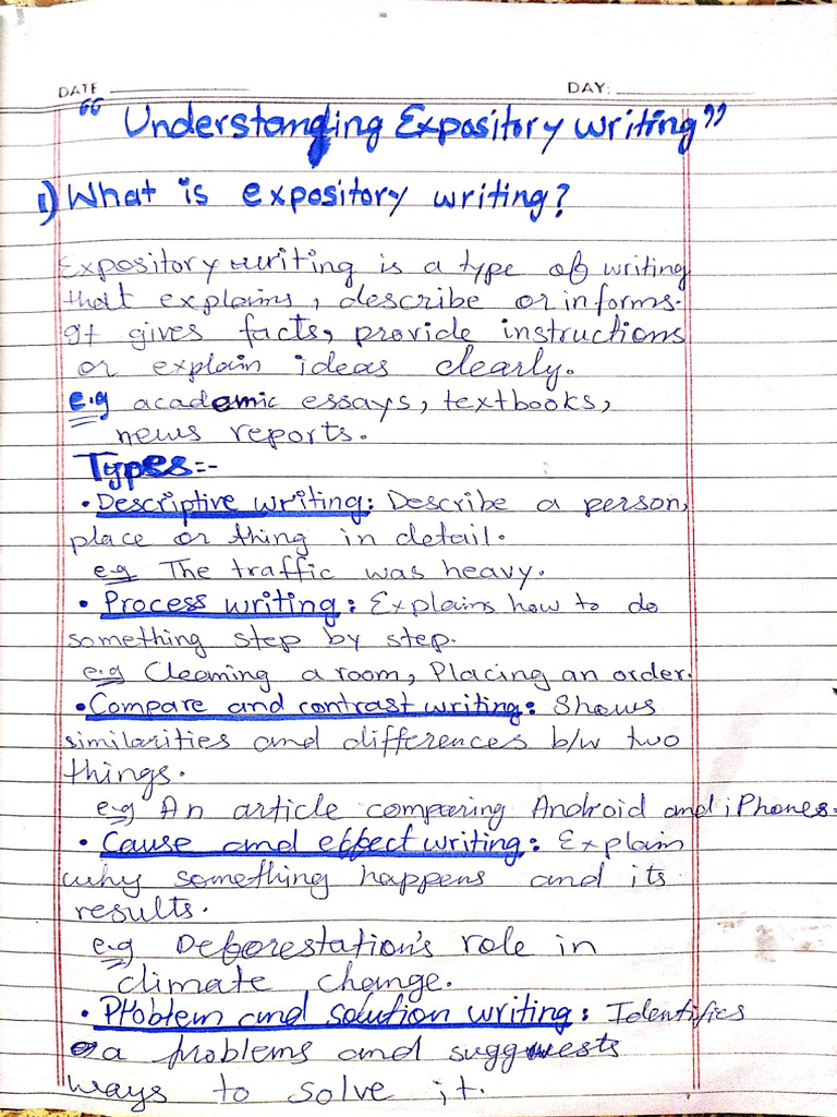 Expository Writing Notes by AK | PDF