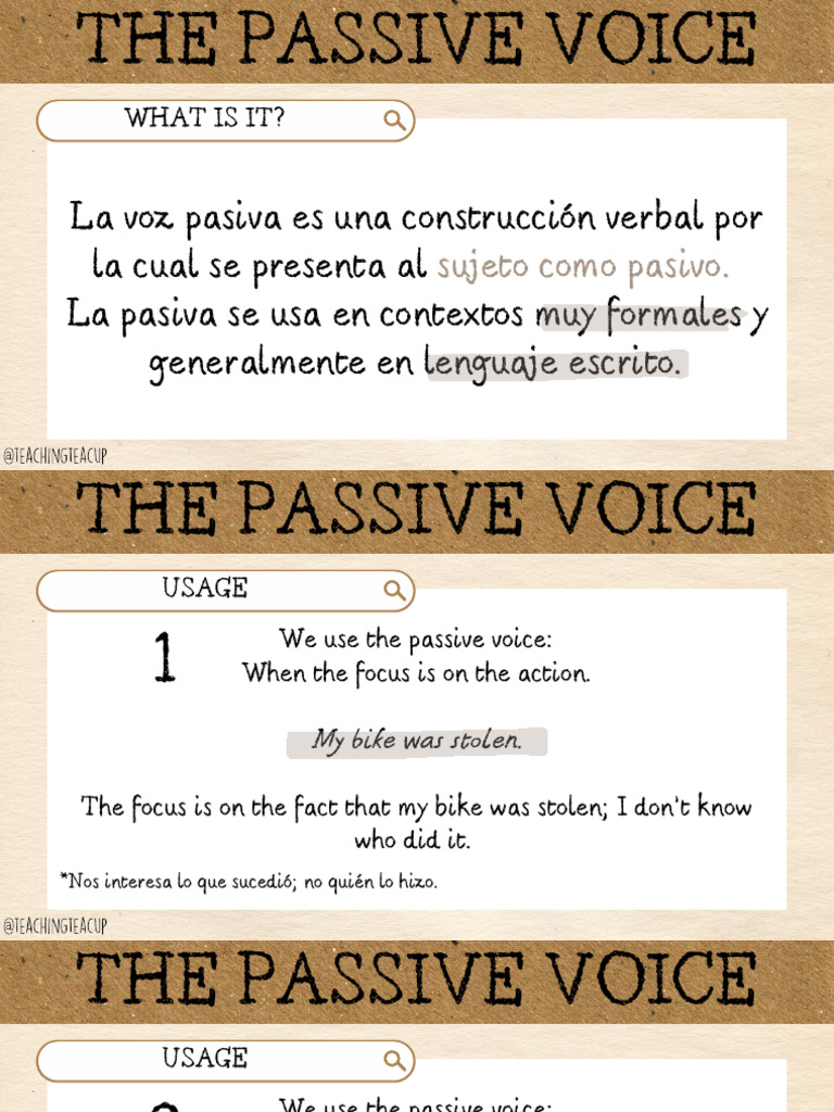 Understanding the Passive Voice | PDF | Linguistic Morphology ...
