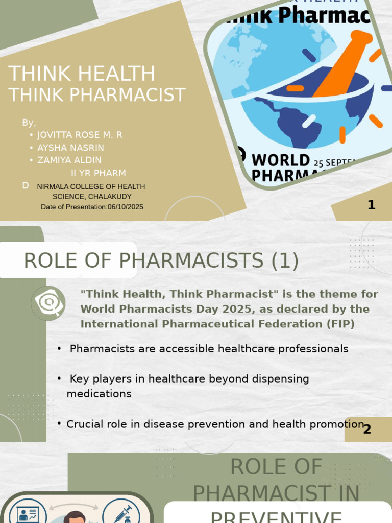 Role of Pharmacists in Preventive Healthcare | PDF | Pharmacy ...