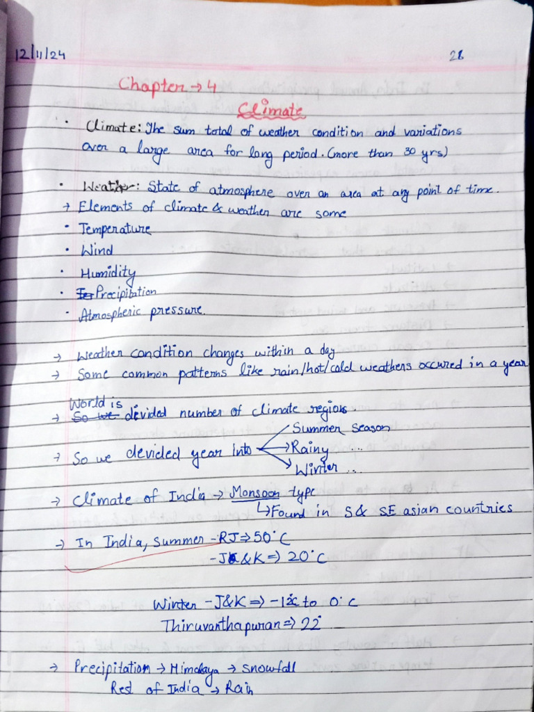 Climate and Weather Patterns in India | PDF