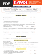 Formulario SIMPADE 2026 para Estudiantes | PDF | Educación de la ...