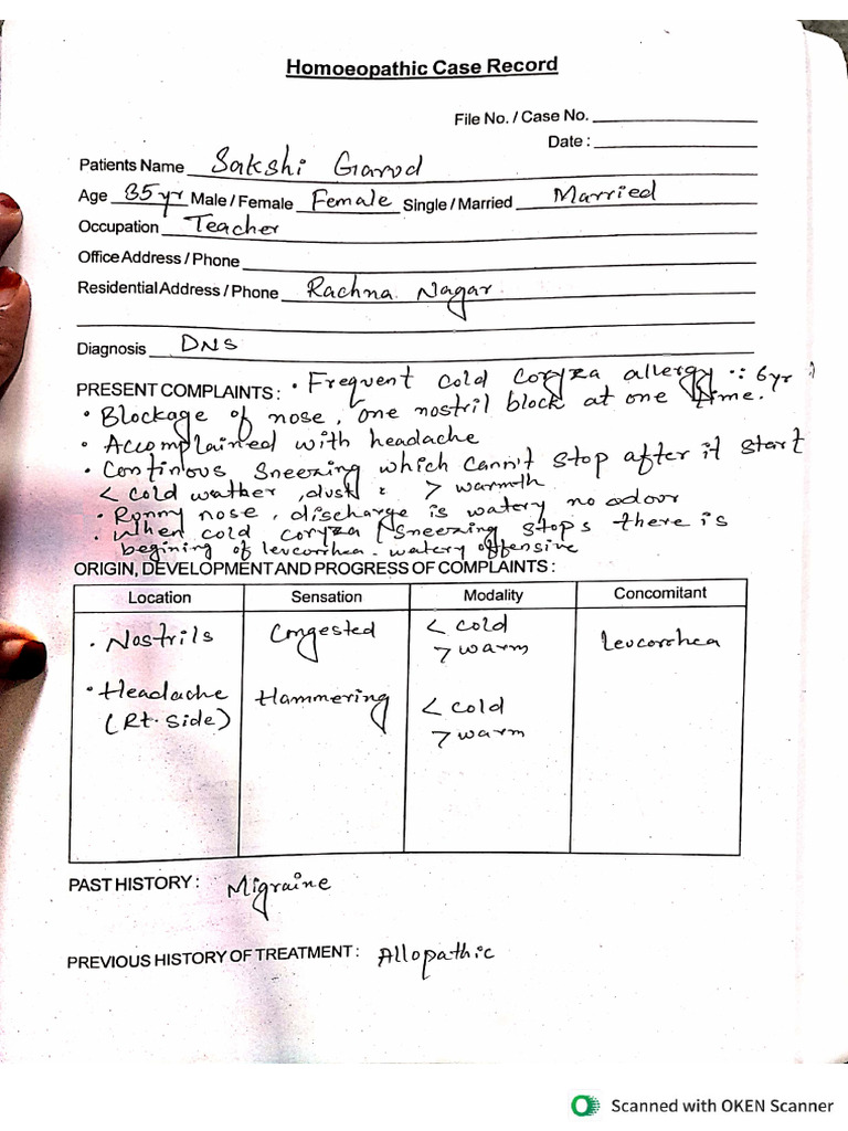 Organon Chronic Cases | PDF