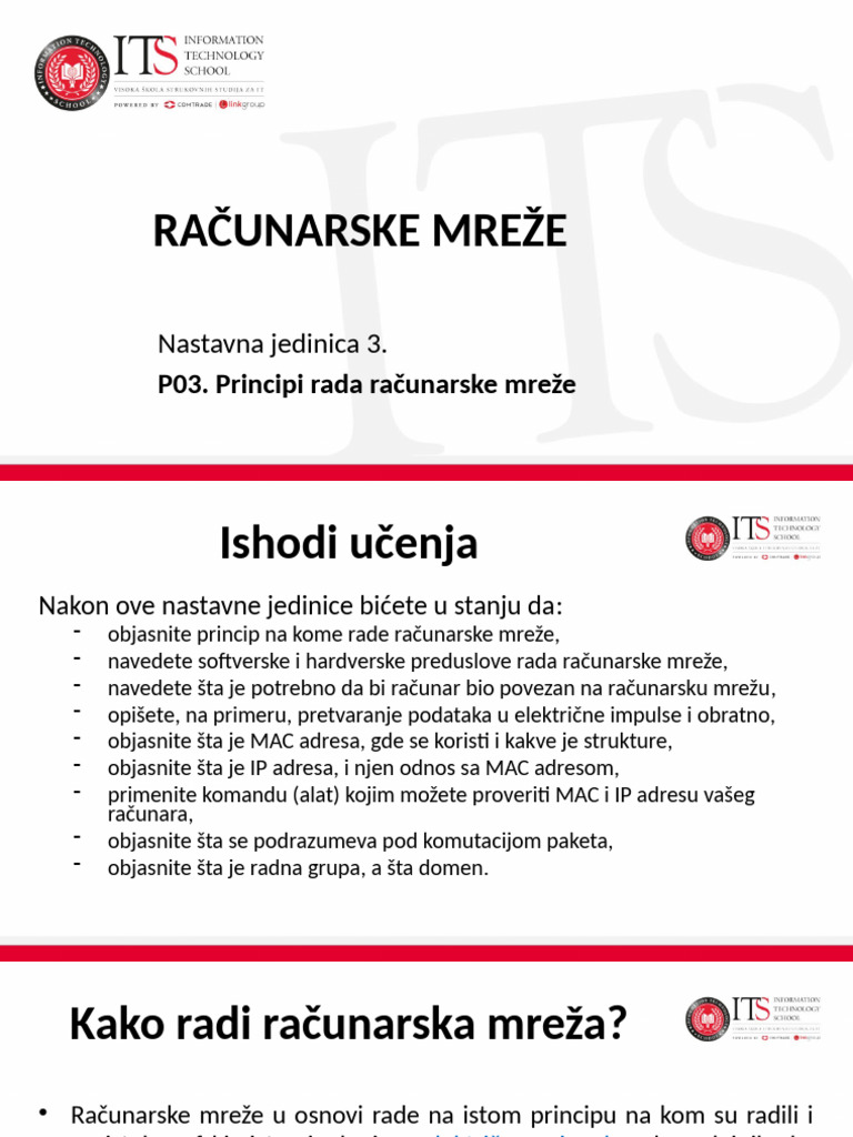 RM25 - P03 - Princip Rada Računarske Mreže | PDF