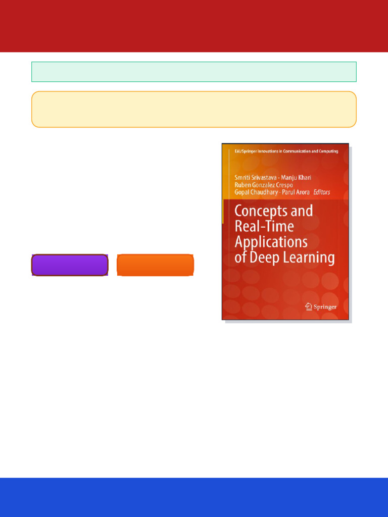 Concepts and Real-Time Applications of Deep Learning 1st Edition Smriti ...