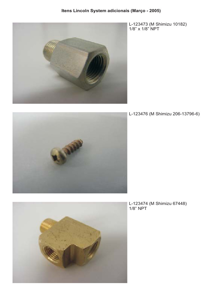 Itens Adicionais Lincoln System 2005 | PDF