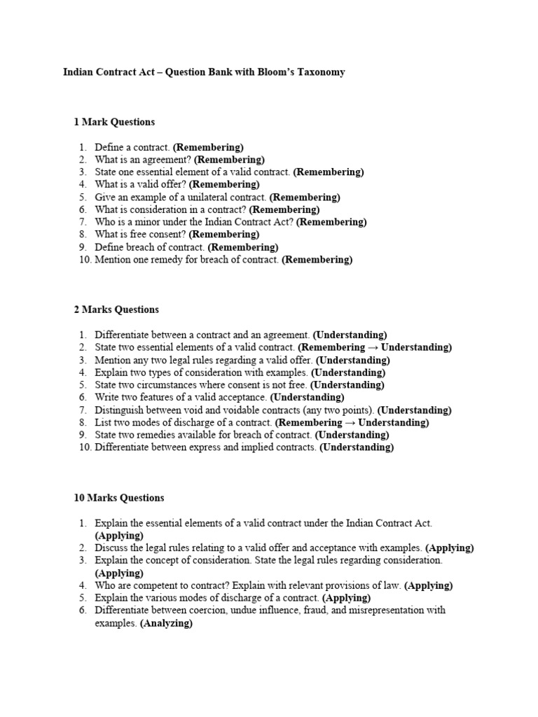 Question Bank Bl | PDF | Justice | Crime & Violence