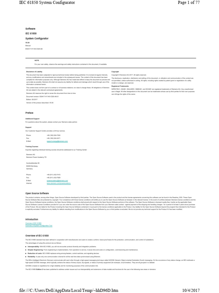 IEC 61850 System Configurator Manual | PDF | Software | Ip Address