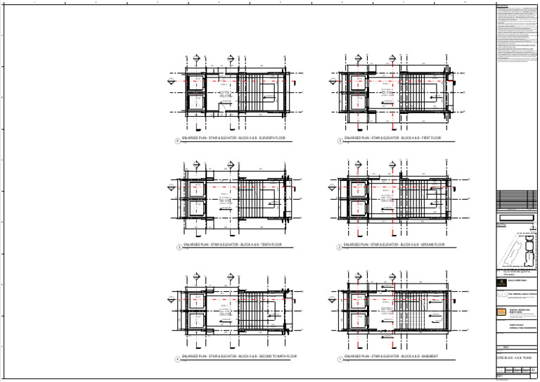 a501 - Core Block - A & b - Plans | PDF | Stairs