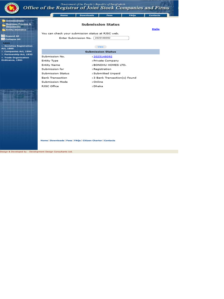 Office of The Registrar of Joint Stock Companies and Firms | PDF