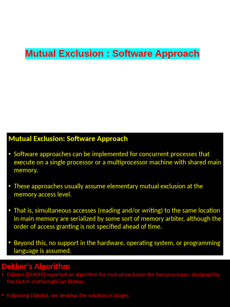 Software Approaches to Mutual Exclusion | PDF | Computing | Computer ...
