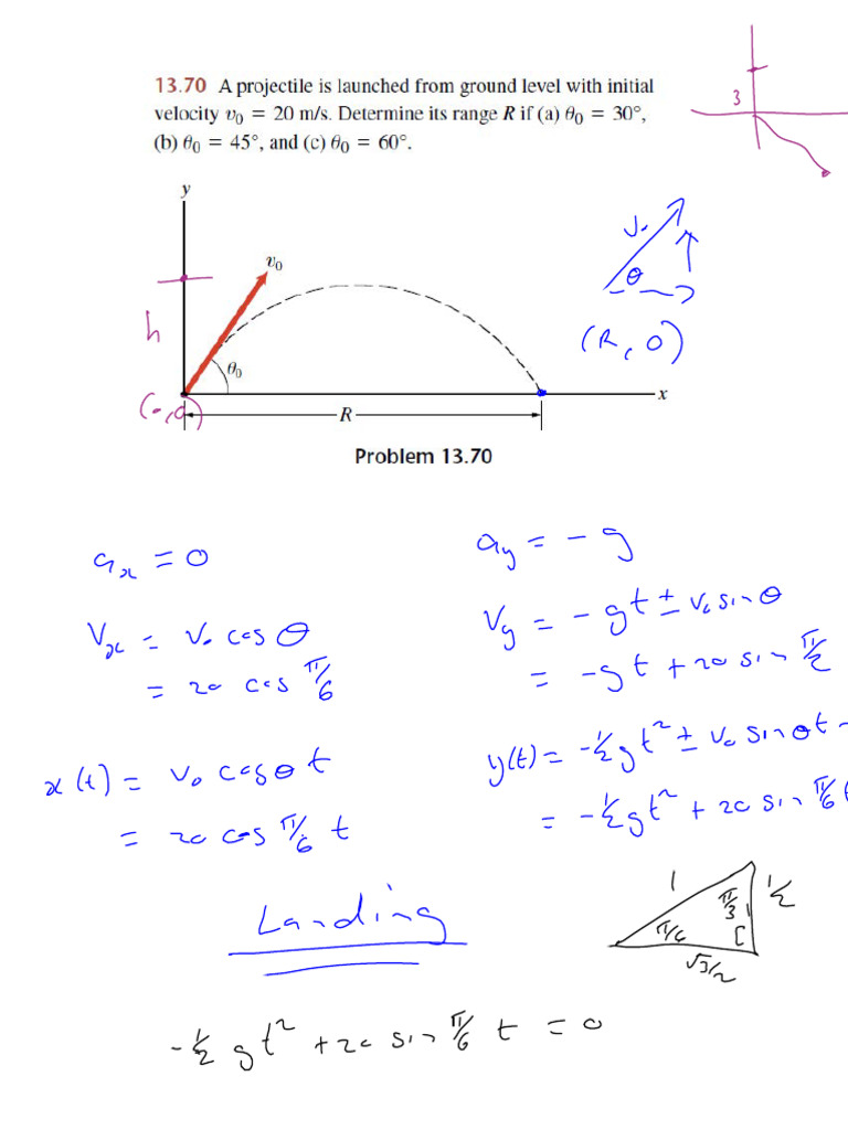 Projectiles Examples | PDF