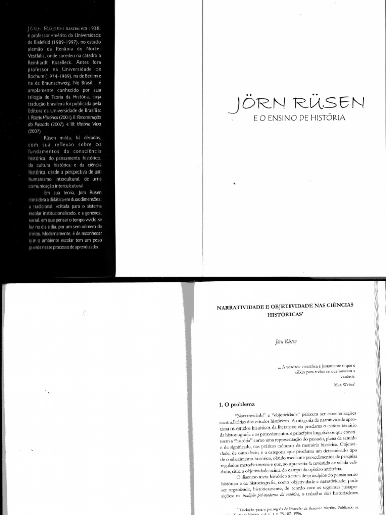 SCHMIDT, M. a; BARCA, I. MARTINS, E. R. (Orgs.). Jörn Rüsen e o Ensino ...