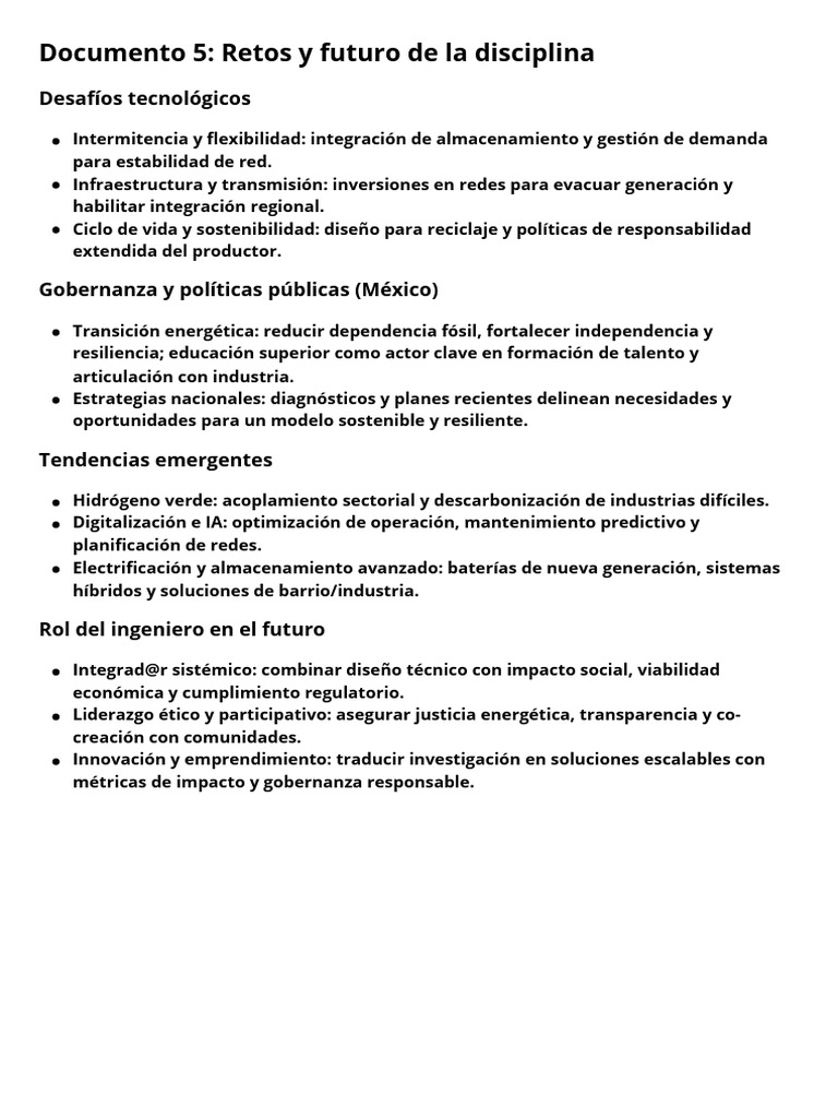 Retos y Futuro de La Disciplina en Energías Renovables | PDF ...