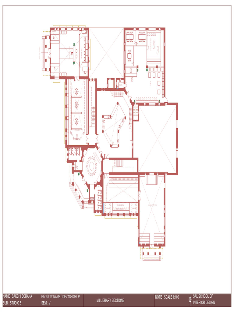 Interior Design Layout for MJ Library | PDF