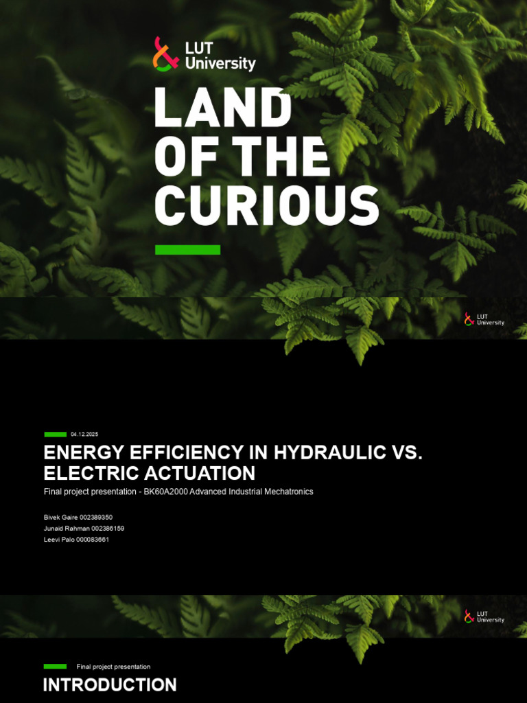 Energy Efficiency: Hydraulic vs Electric Actuators | PDF | Actuator ...