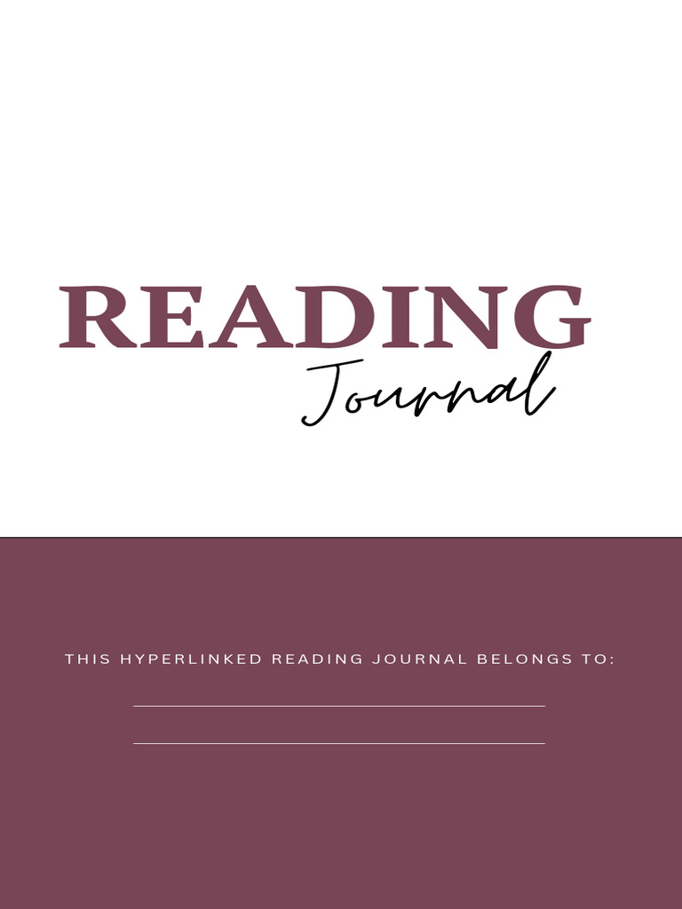 Reading Journal | PDF | Books | Hardcover