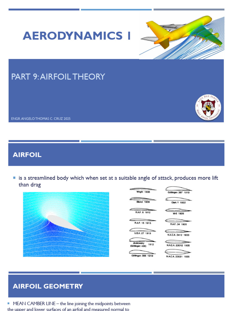 Airfoil Theory and Aerodynamic Forces | PDF | Airfoil | Lift (Force)