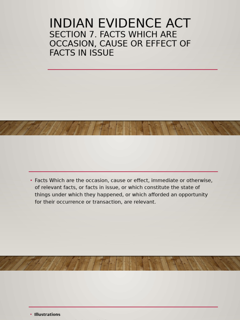 Indian Evidence Act: Sections 7 & 8 Explained | PDF | Evidence ...