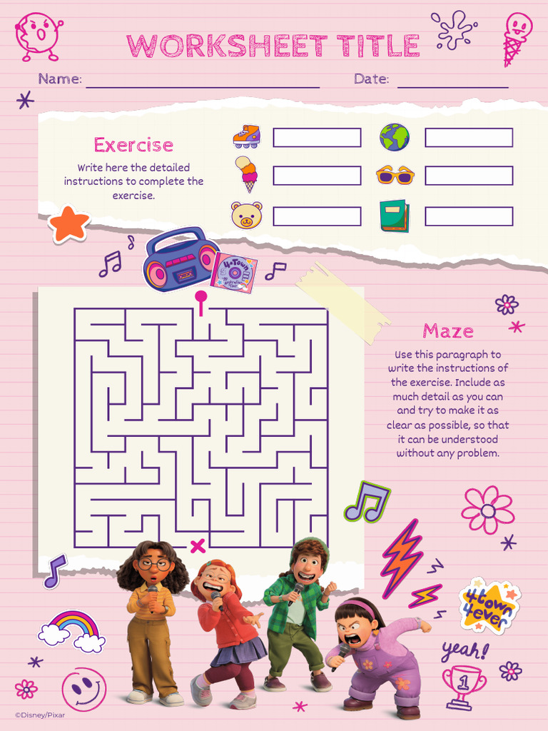 Maze Exercise Instructions Worksheet | PDF