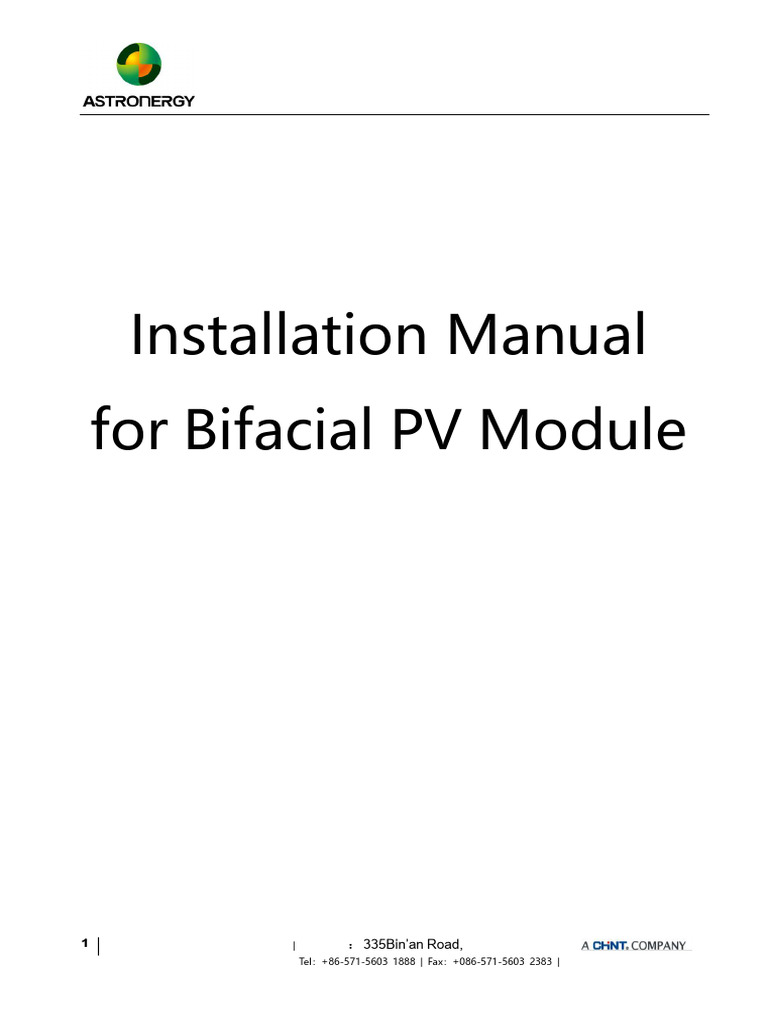 Bifacial PV Module Installation Guide | PDF | Solar Panel | Photovoltaics