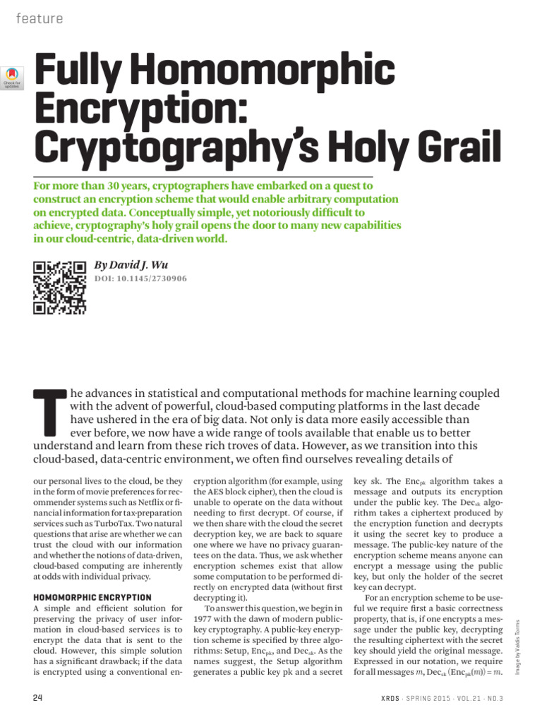 19 - Fully Homomorphic Encryption - Cryptography's Holy Grail 2015 ...