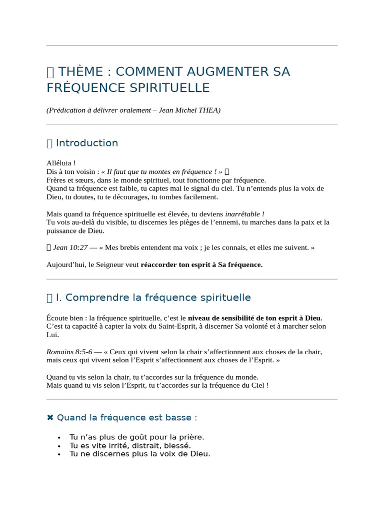 Comment Augmenter La Fréquence Spirituelle | PDF | Prière | Dieu
