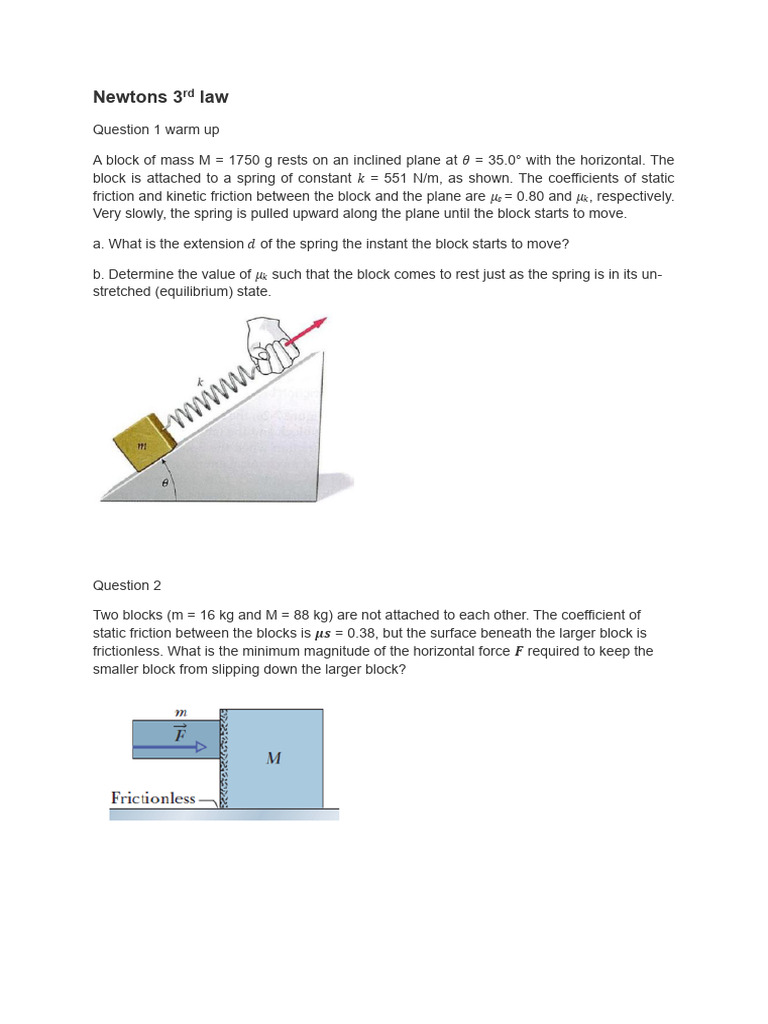 Newtons 3rd Law | PDF