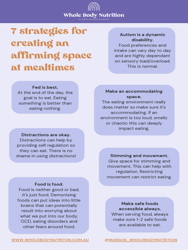 7 Strategies For Creating An Affirming Space at Mealtimes: Autism Is A ...