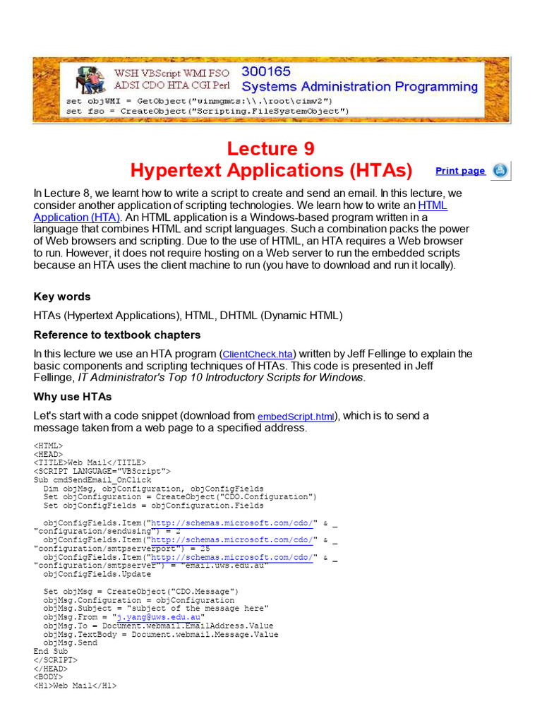 Understanding HTML Applications (HTAs) | PDF | World Wide Web ...