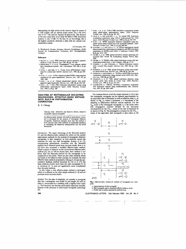 chiang1992 | PDF | Waveguide | Electrical Engineering