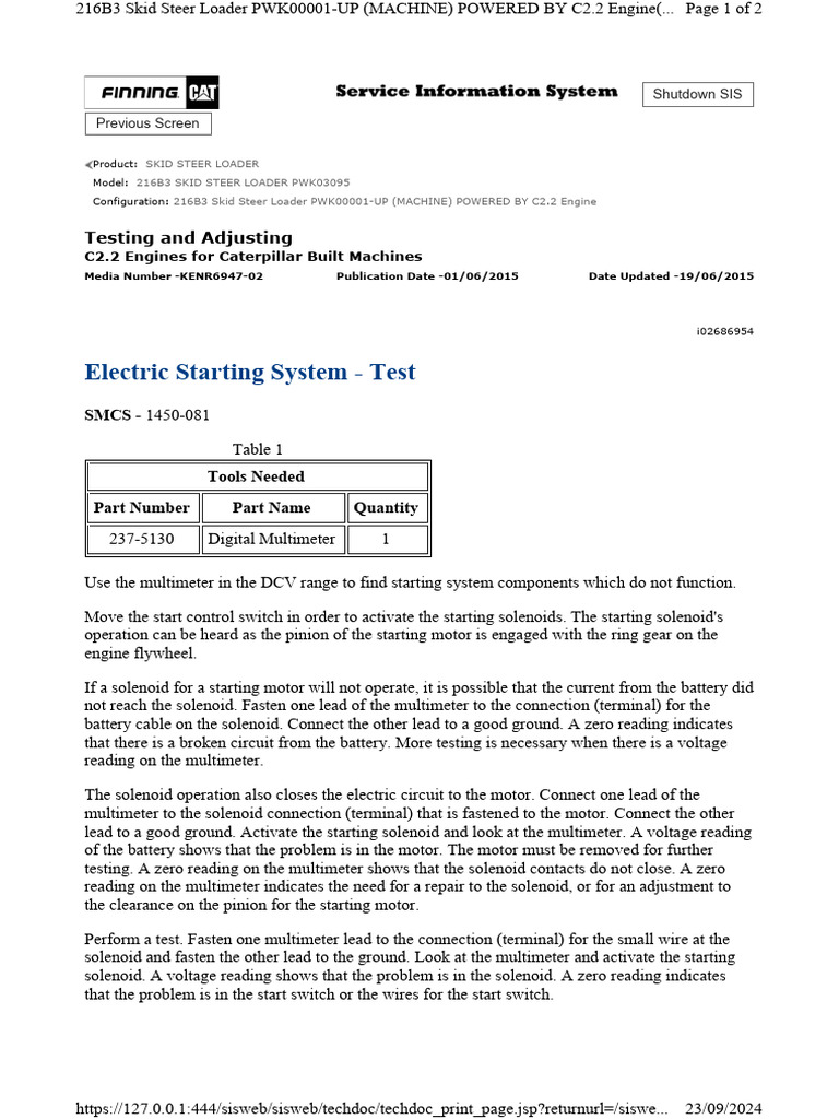 Troubleshooting C2.2 Skid Steer Starter | PDF | Mechanical Engineering ...