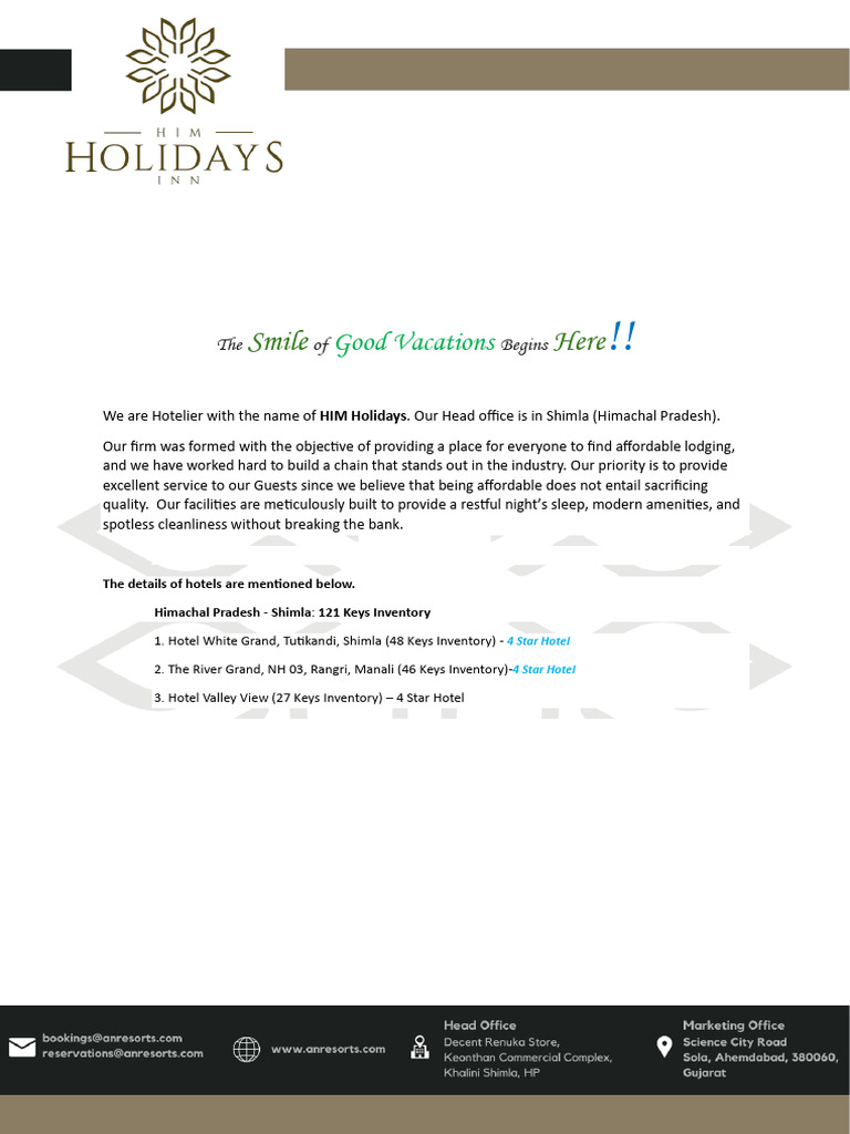 Him_Holidays_B2B Rates (6) (4) | PDF | Hotel | Commercial Buildings