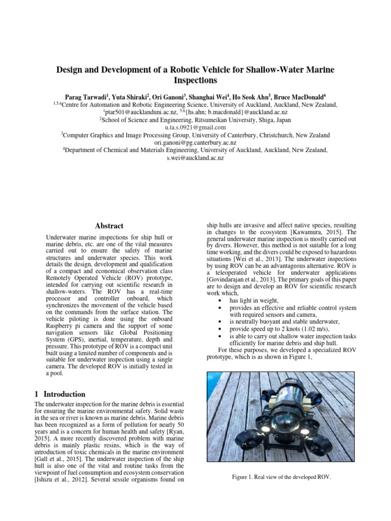 2025 Design and Development of a Robotic Vehicle for Shallow-water ...