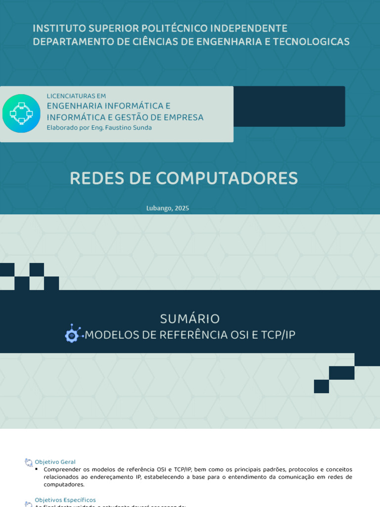 Modelos OSI e TCP/IP em Redes de Computadores | PDF | Modelo OSI ...