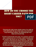 How Do You Choose The Right Career Path