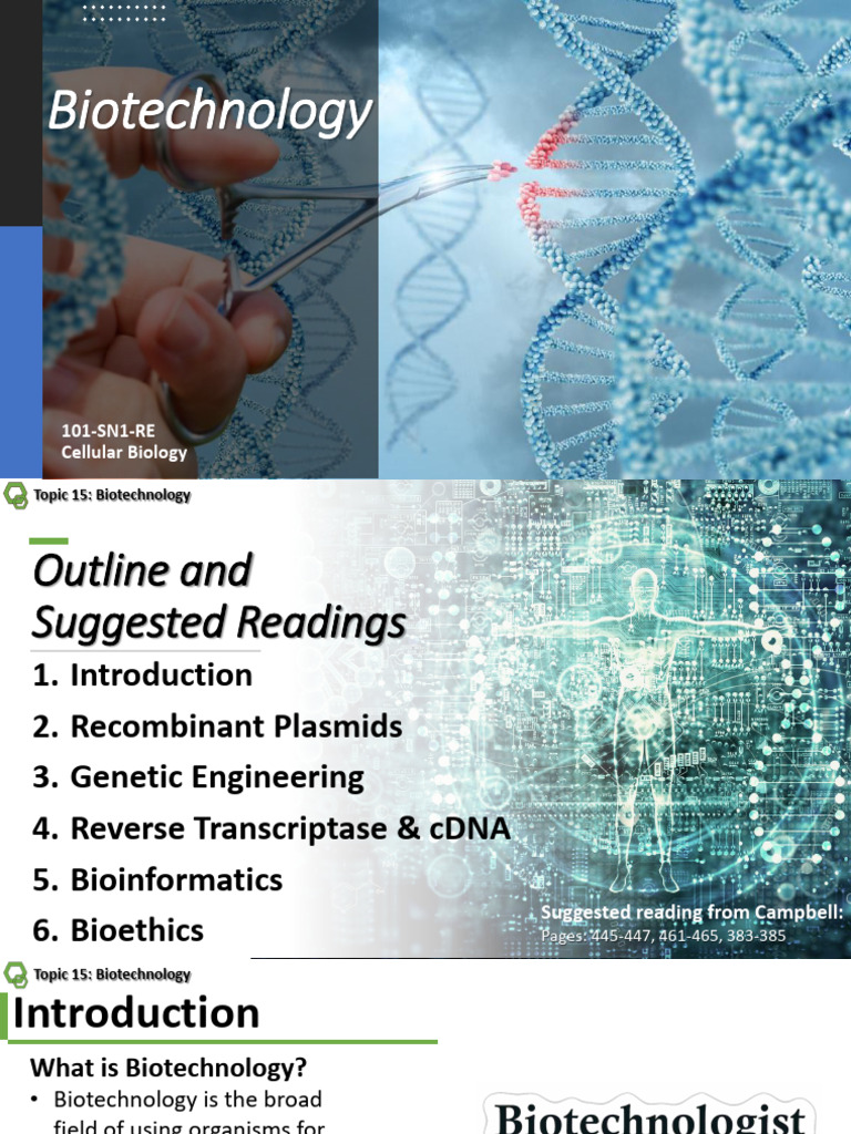 Biotechnology Overview and Techniques | PDF | Crispr | Gene Therapy