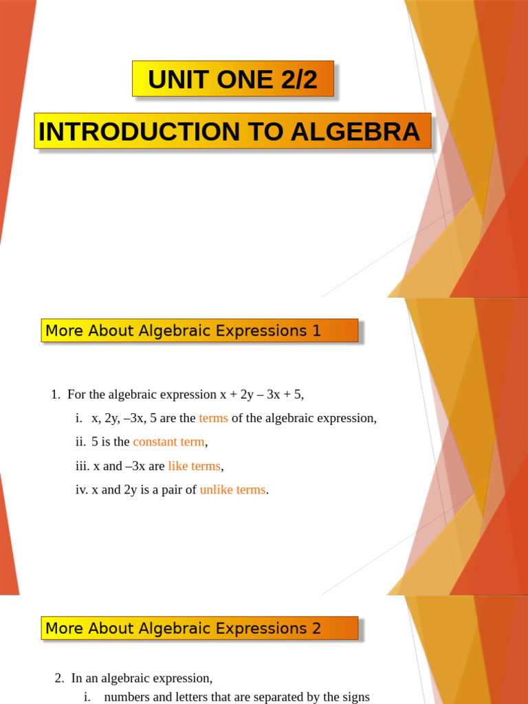 Introduction to Algebra Concepts | PDF | Equations | Mathematics