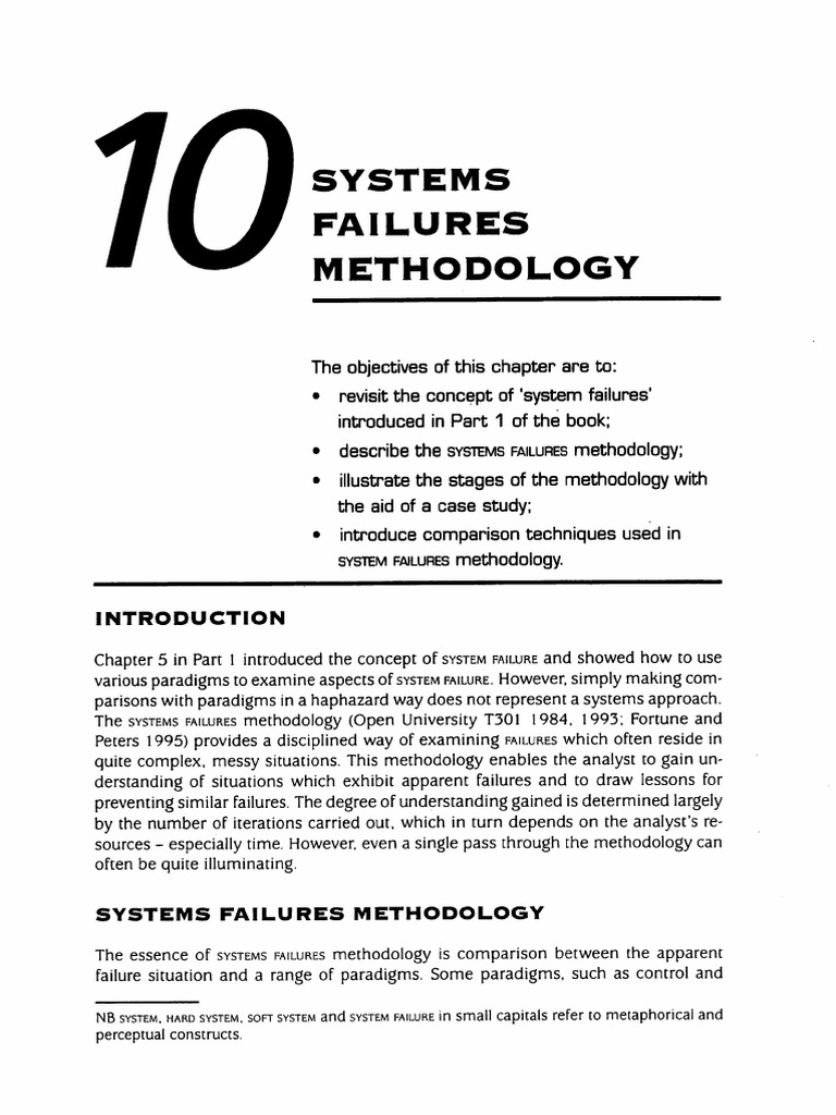 Systems Failures Methodology Explained | PDF | Methodology | System