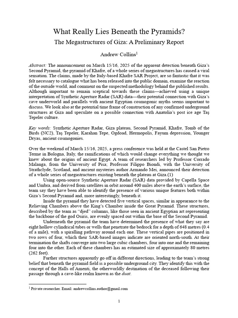 Megastructures Discovered Beneath Giza | PDF | Hermes Trismegistus