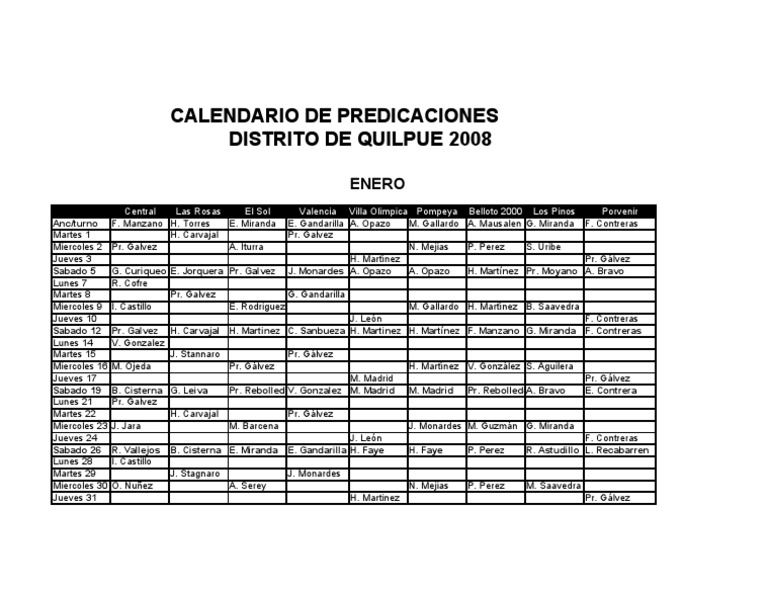 Calendario Pred Enero | PDF