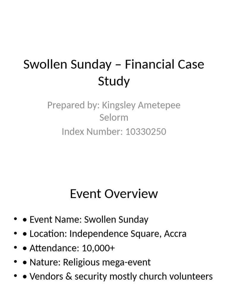 Swollen Sunday Presentation | PDF