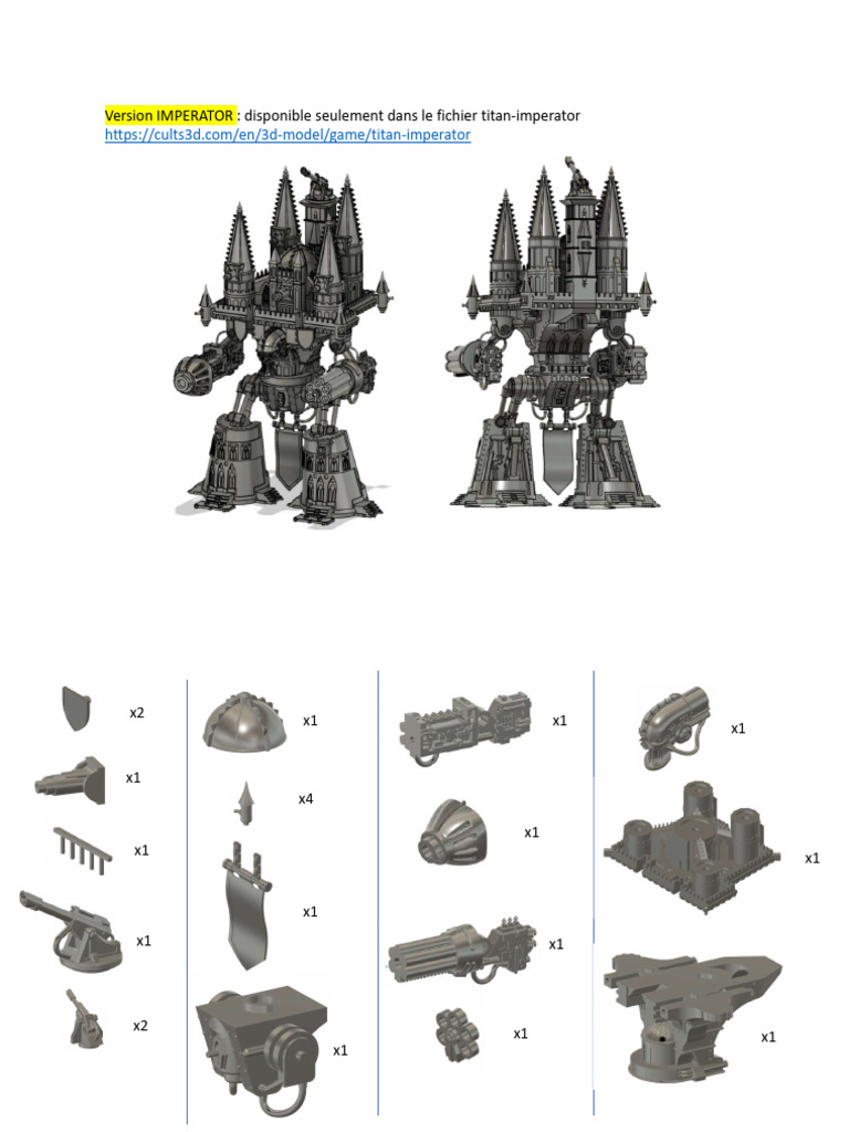 Titan Imperator & Warmonger Model Guide | PDF