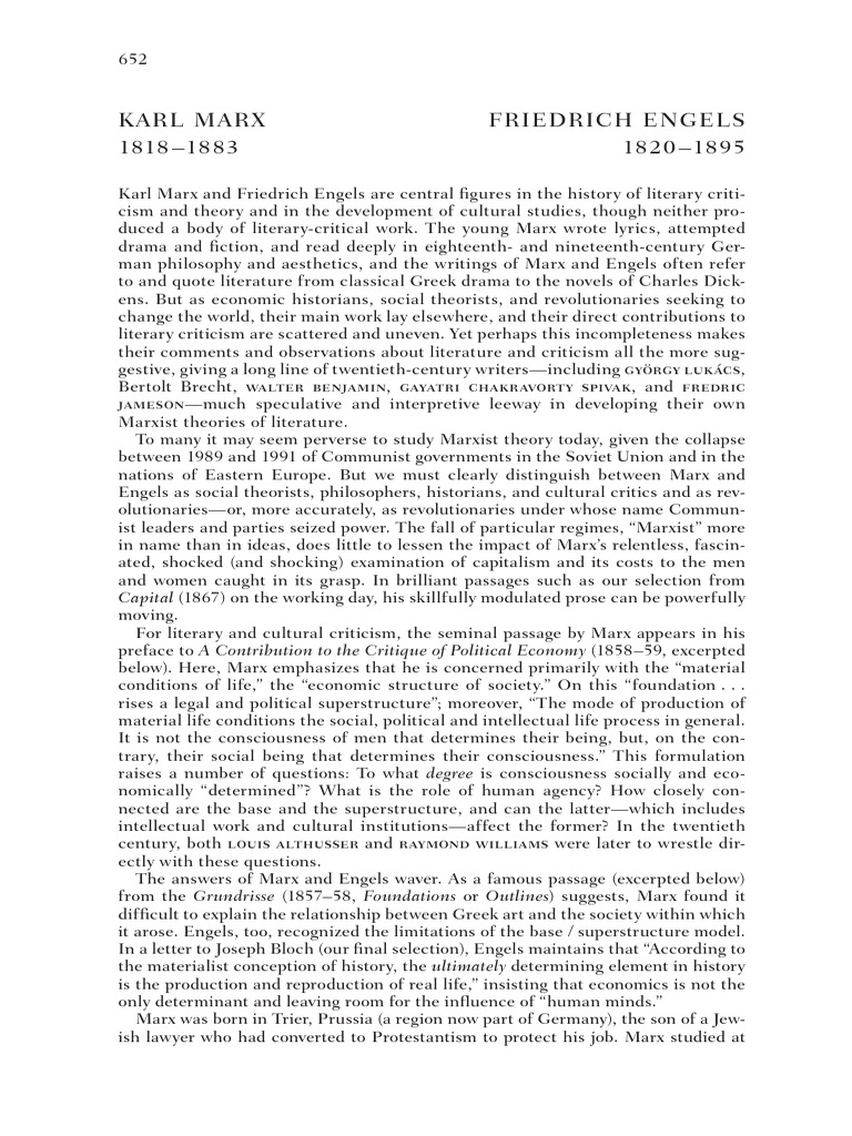 Marx and Engels: Impact on Literature | PDF | Marxism | Karl Marx