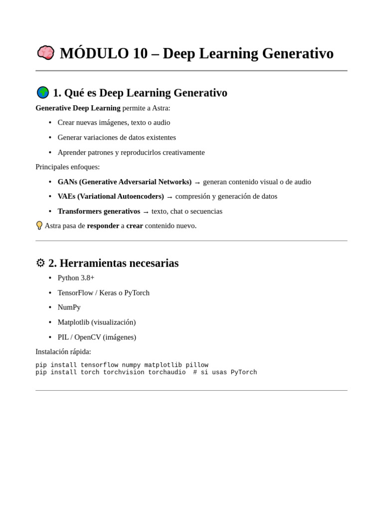 Deep Learning Generativo: Guía Práctica | PDF | Informática