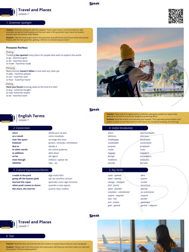 Conversation - Travel and Places[1] | PDF | Linguistics | Human ...